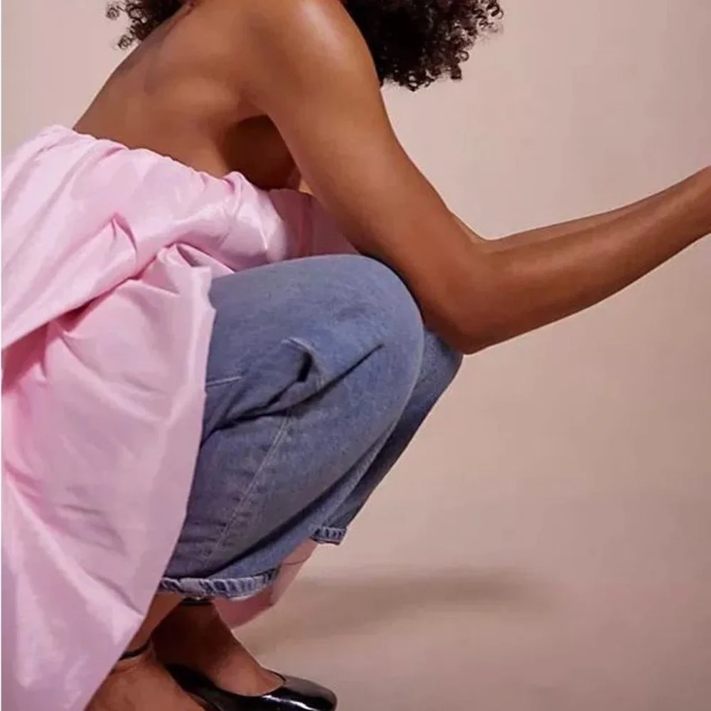 For Love & Lemons Whipped Cream Taffeta Bubble Skirt in pink size S - Picture 5 of 8